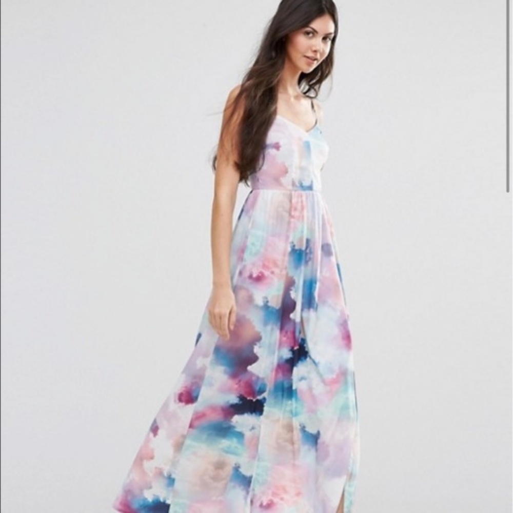Yumi cloud watercolor maxi dress Size 8/10/Medium